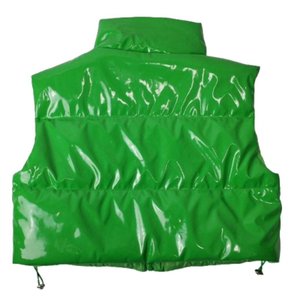 Daisy women's light green crop puffer vest size M - Picture 3 of 3